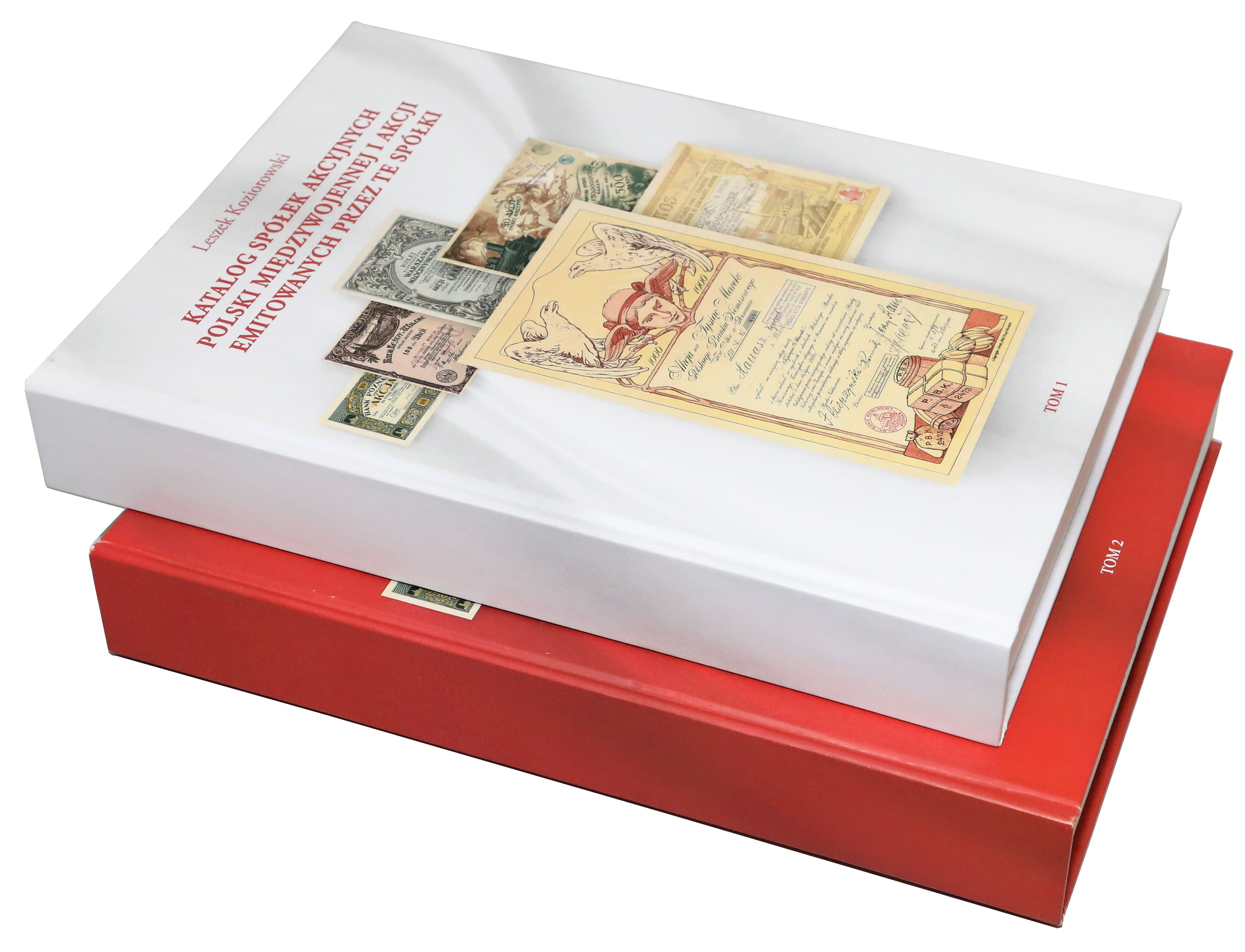 Okładka książki Katalog spółek akcyjnych polski międzywojennej i akcji emitowanych przez te spółki. Tom I i II